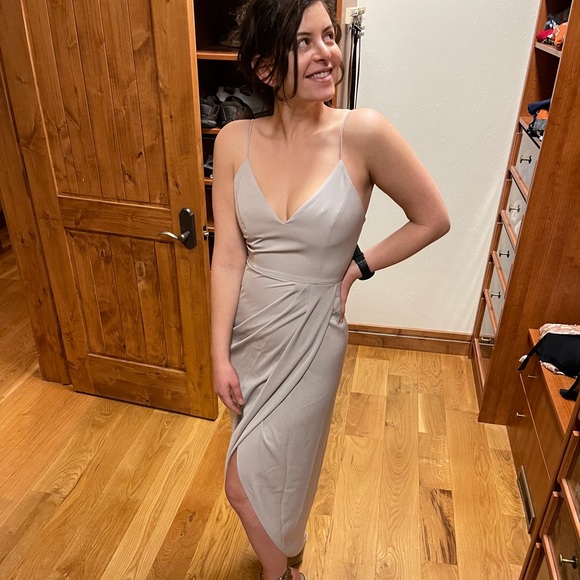 Shona Joy Cocktail Draper Dress - Oyster - Picture 7 of 7